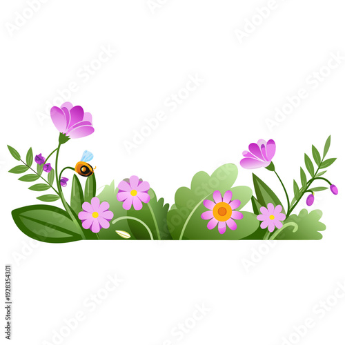 Wallpaper Mural Set of creative botanical illustrations with elegant leaves and flowers Torontodigital.ca