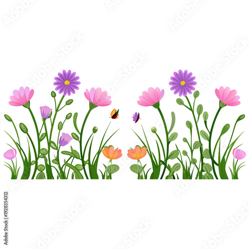 Wallpaper Mural Option 1): Creative botanical illustration set featuring elegant leaves and flowers. Torontodigital.ca