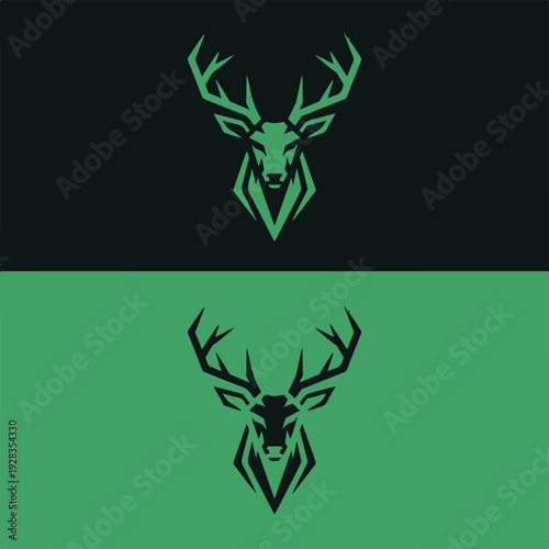 Deer antler logo vector set