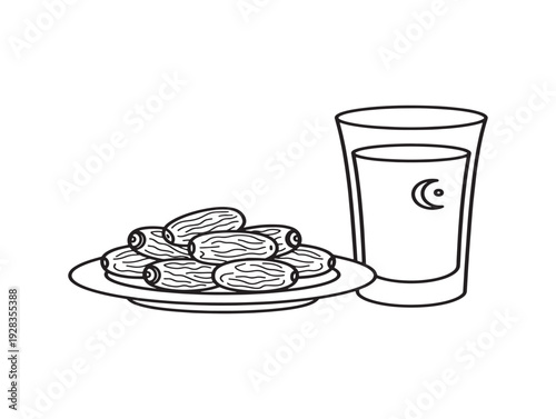 Wallpaper Mural A plate of cookies and a glass of water on a table Torontodigital.ca