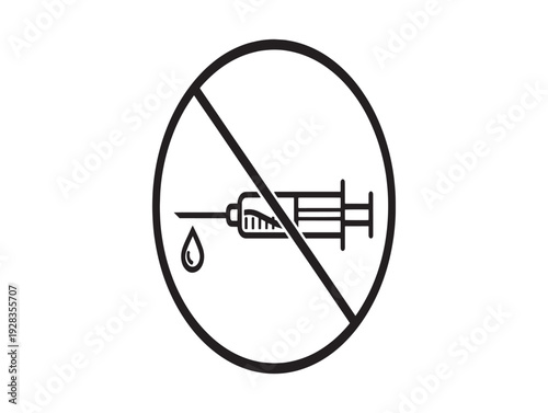 No vaccination or injection symbol