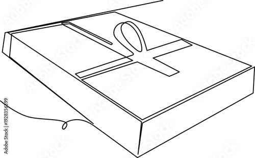 A detailed illustration of a simple mechanical device with a lever and a base. Vector