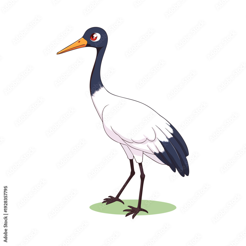 Obraz premium Cute Crane Clipart 09