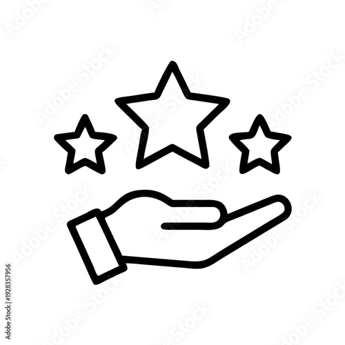 Hand Holding Stars for web and graphic design
