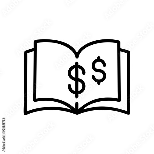 Open Book With Dollar Sign for web and graphic design