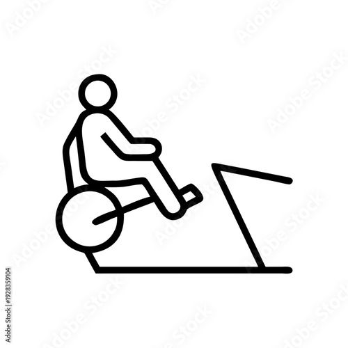 Person In Wheelchair On A Ramp for web and graphic design