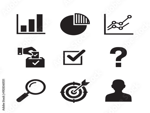 Elegant and Professional Online Poll Analytics Icons