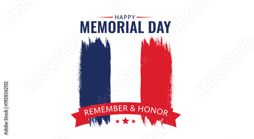 Memorial Day greeting vector