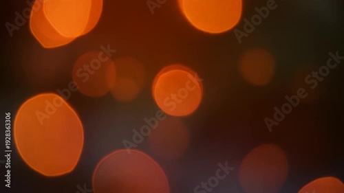 Abstract Orange Bokeh Lights Background Festive Celebration Mood.