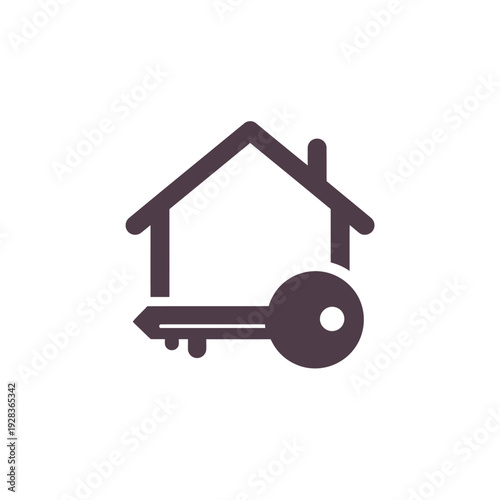 House and Key Icon: Real Estate, Home Ownership, Security, Access, Property, Mortgage, Buying, Selling, Investment, Loan, Shelter, Dwelling, Residence