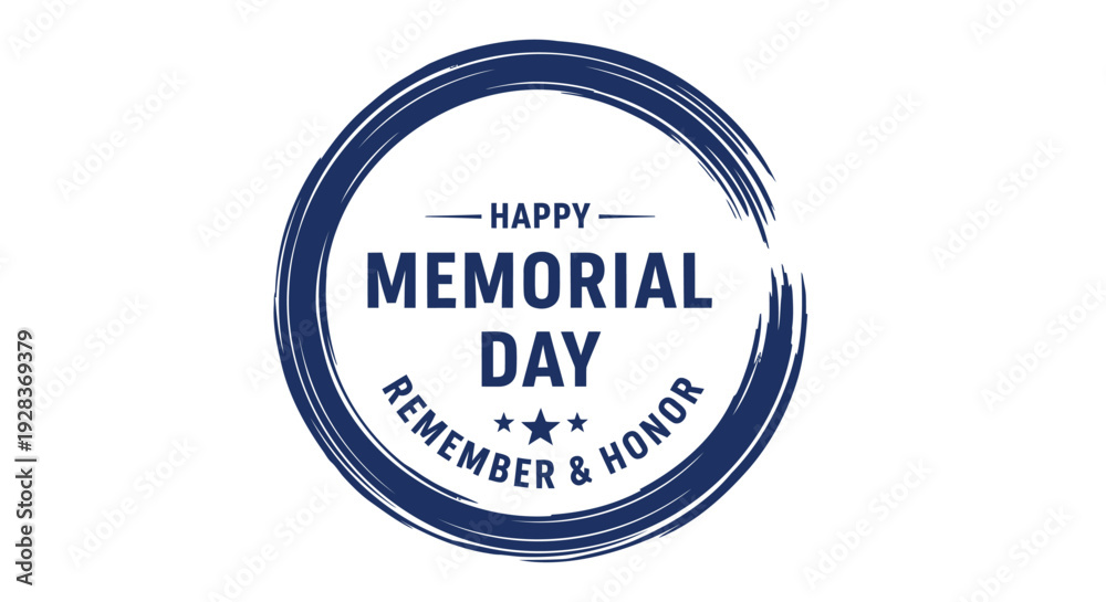 Obraz premium Memorial Day greeting badge