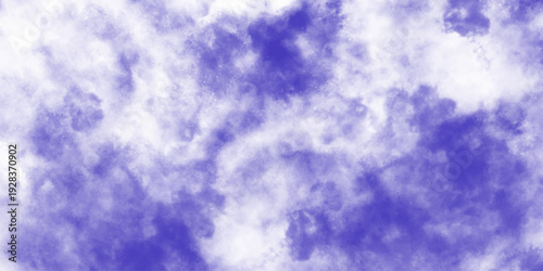 Abstract swirling clouds of vibrant blue and white smoke or fog illuminated against a deep black background, Old vintage grunge pattern distressed bright blue paper. decorative pattern background. 