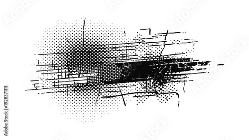 Wallpaper Mural Vector halftone grunge texture background featuring distressed noise pattern suitable for artistic creations. Torontodigital.ca