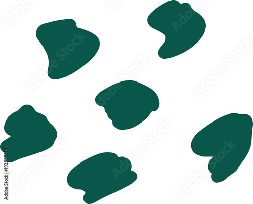 Fluid Teal Organic Shapes Abstract Modern Pattern Background