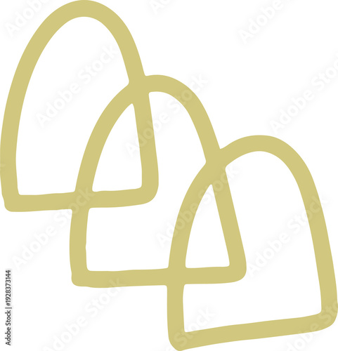 Minimalist Golden Arches Abstract Line Pattern