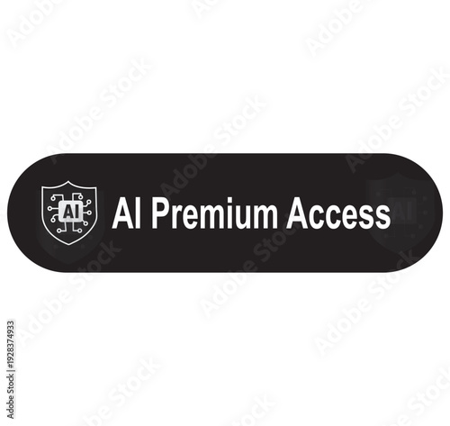 AI Premium Access Button Vector – Modern AI Call to Action Design