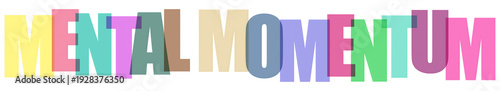 Colorful gradient text mental momentum with rainbow letters colorful text gradient letters