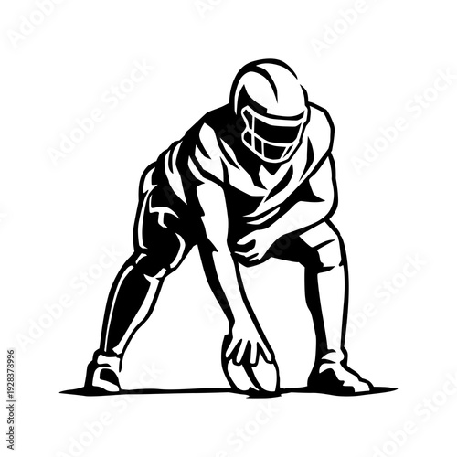 NFL Player vector on white background. use for illustration