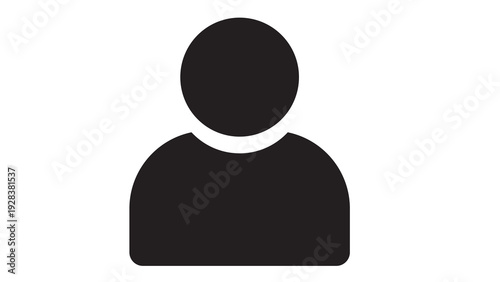 Simple black icon of a person silhouette, representing user, profile, human, or customer in business and technology.