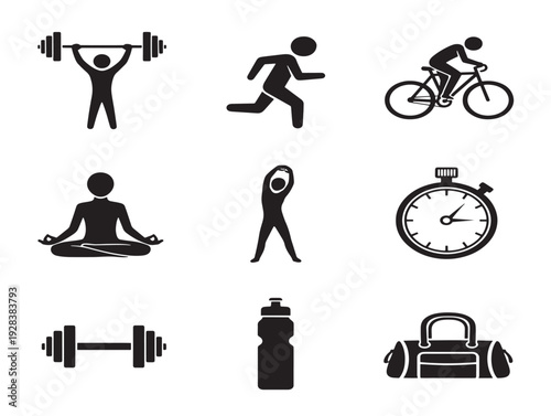 Elegant and Eye Catching Training Dashboard Interface Icon Set