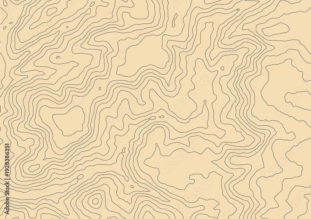 Fototapeta premium Mapa topográfico. Curvas de nivel. Cartografía. Curvas de nivel 