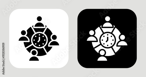 Age Group Icon In Black and White Glyph Style