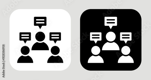 Generation Segment Icon In Black and White Glyph Style