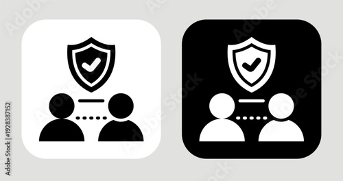 Stable Segment Icon In Black and White Glyph Style