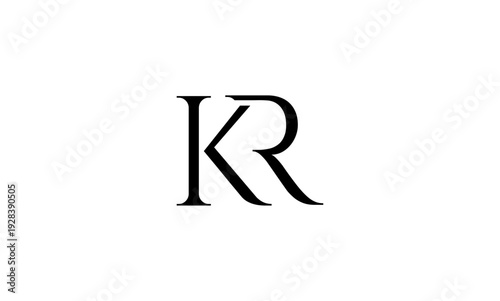 KR initial letters logo or KR monogram