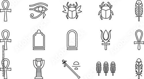 set of silhouettes of kitchen tools