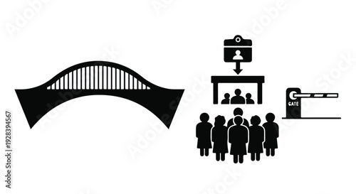 business presentation and teamwork concept illustration