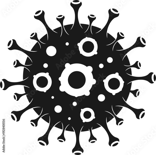 Illustration of a coronavirus particle structure