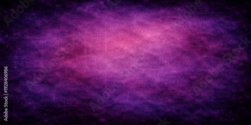 An abstract violet and dark pink grunge texture backdrop featuring a vintage wall paint design with old dirty material patterns