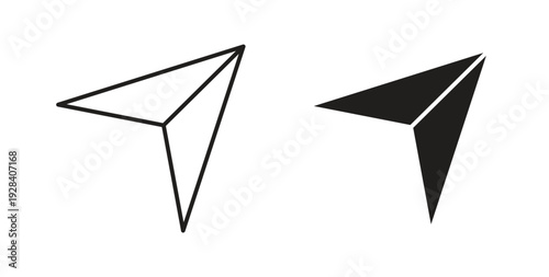 Navigation icon style design pack on white background. Thin line and clipart style