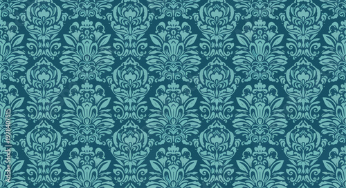 High End Textile Damask Pattern with Refined Symmetry