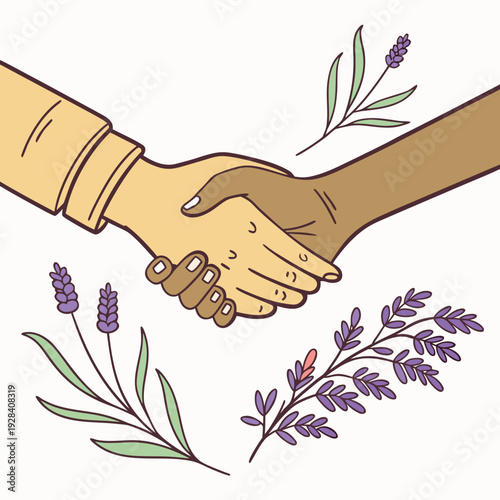 Handshake of unity and friendship