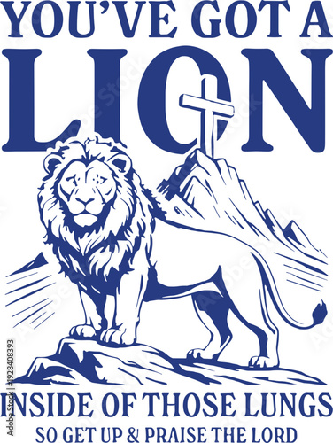 You've Got a Lion Inside of Those Lungs So Get Up Svg, Jesus Svg