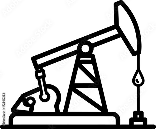 Oil pump jack in operation for extraction