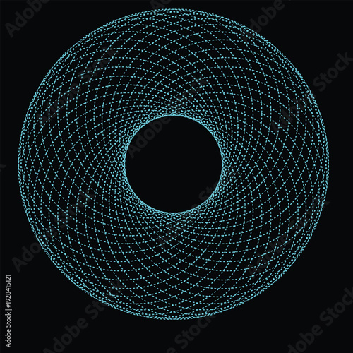 Intricate geometric pattern with a mesmerising spiral design in the enter