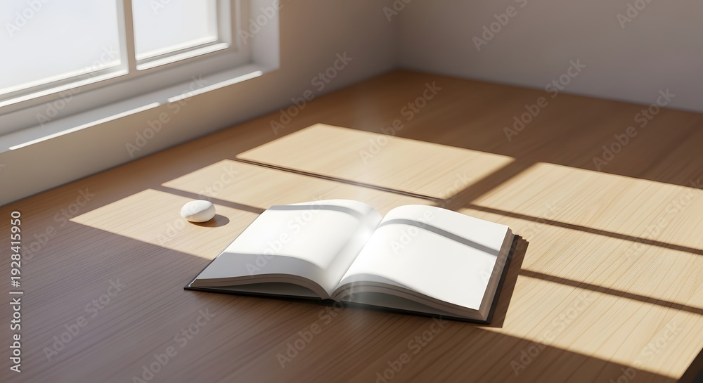 Fototapeta premium Calm workspace expressing thoughtful creativity