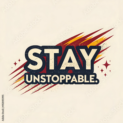 Motivational phrase with dynamic design elements
