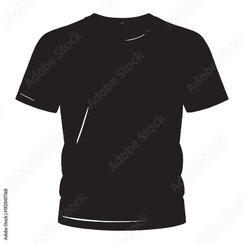 Modern t-shirt design with stylish black graphic on white background  Elegant woman dancing with arms raised in dynamic pose