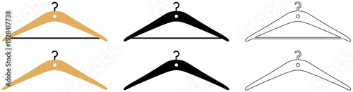 Clothing Hanger Isolated on Transparent Background.