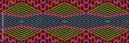  Ethnic, folk, geometric, mosaic ornament, pattern  seamless for fabrics, interiors, ceramics and furniture in the Arabian style.