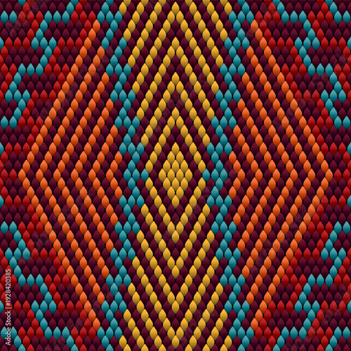  Ornament  seamless  is made in bright, juicy, perfectly matching colors. Ornament, mosaic, ethnic, folk pattern.