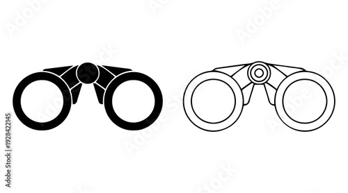 Binocular field glasses flat icon