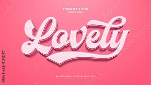 Lovely 3d style text effect