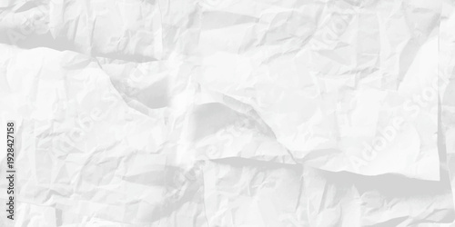 white crumpled paper. White paper crumpled texture, Popular in used as background. Clean white paper
