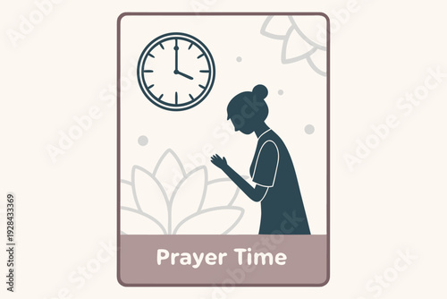 Muslim Woman Praying During Prayer Time