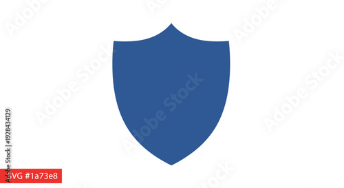 Blue Shield Icon on White Background